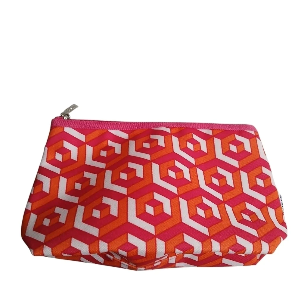 Jonathon Adler x Clinique Cosmetic Bag Geo Design Bright Gift Lined Pink